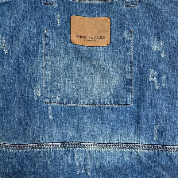 American Eagle Outfitters Denim Tote Bag NWOT - Picture 4 of 9
